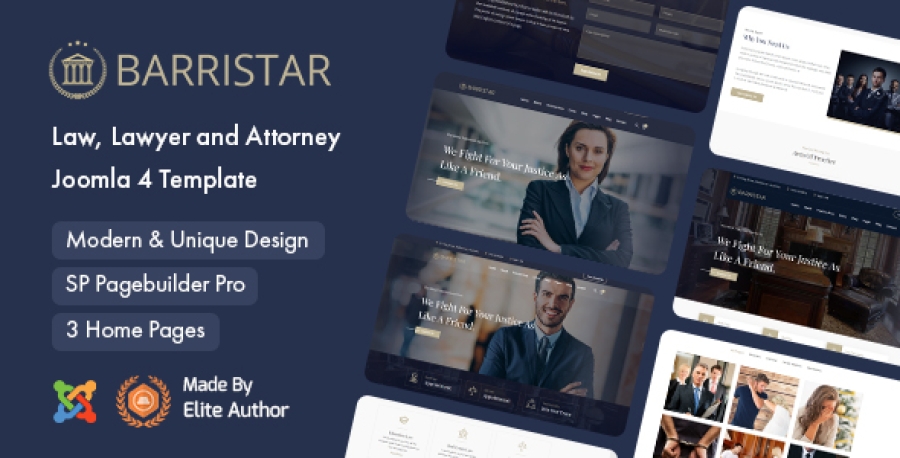 Barristar - Law, Lawyer and Attorney Joomla Template